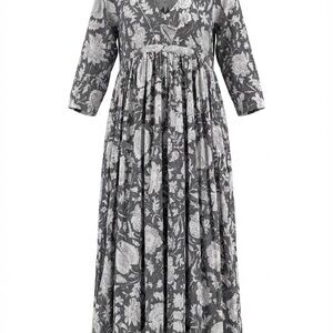 Daughter of India STYLE Gray and White Cotton Dress